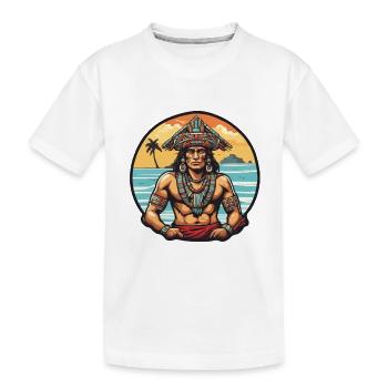 Maya / Haute Culture / Pérou / Calendrier Maya / Motif - T-shirt bio Premium Enfant - blanc - Devant