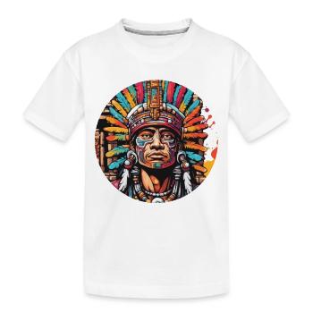 Maya / Haute Culture / Pérou / Calendrier Maya / Motif - T-shirt bio Premium Enfant - blanc - Devant