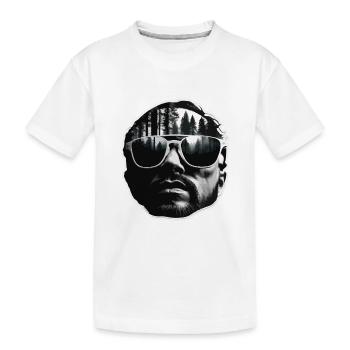 Sunglasses / Man / Forest / Portrait / Guy - Kids' Premium Organic T-Shirt - white - Front