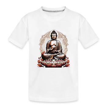 Buddha / Buddhismus / Glaube / Religion / Mantra - Kinder Premium Bio T-Shirt - Weiß - Vorne