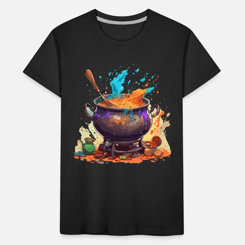 Cooking Pot / Witch's Cauldron / Halloween / Magic Kids' Premium Organic T-Shirt