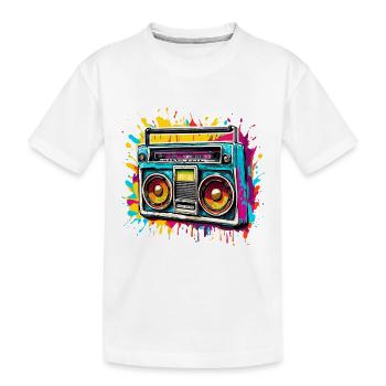 Radio / Analog / Music / Frequency / Speakers - Kids' Premium Organic T-Shirt - white - Front