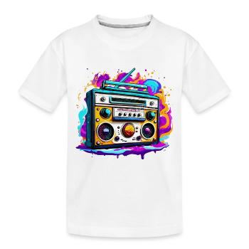 Radio / Analog / Music / Frequency / Speakers - Kids' Premium Organic T-Shirt - white - Front