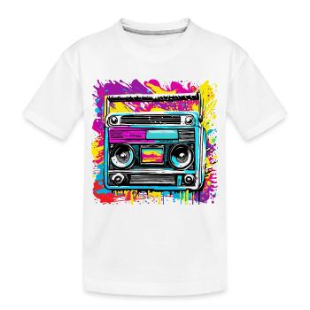 Radio / Analog / Music / Frequency / Speakers - Kids' Premium Organic T-Shirt - white - Front