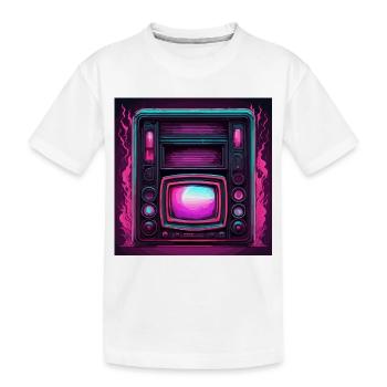 TV / Television / Analogue / Tube TV / Retro - Kids' Premium Organic T-Shirt - white - Front