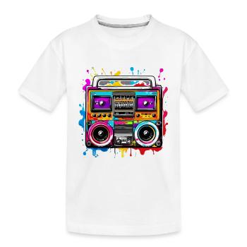 Radio / Analog / Music / Frequency / Speakers - Kids' Premium Organic T-Shirt - white - Front