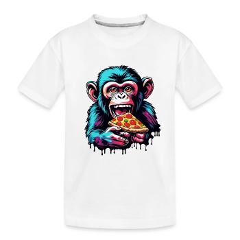 Pizza / Restauration rapide / Italienne / Margherita - T-shirt bio Premium Enfant - blanc - Devant