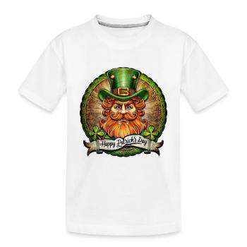 Happy Patricksday - Kinder Premium Bio T-Shirt - Weiß - Vorne