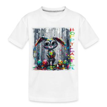 Osterhase auf der Arbeit - Kinder Premium Bio T-Shirt - Weiß - Vorne