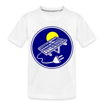 Solar Energy Photovoltaic System Icon - Kids' Premium Organic T-Shirt - white - Front