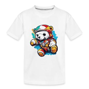 Ours en peluche / Peluche / Animal en peluche / Idée cadeau - T-shirt bio Premium Enfant - blanc - Devant