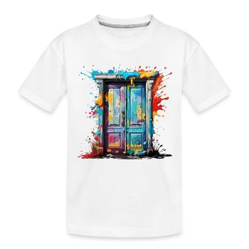 Door / Entrance / Lock / Gate / Front Door / Design - Kids' Premium Organic T-Shirt - white - Front