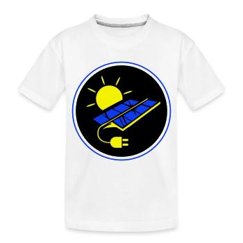Photovoltaik Anlage Symbol Solar Energie - Kinder Premium Bio T-Shirt - Weiß - Vorne