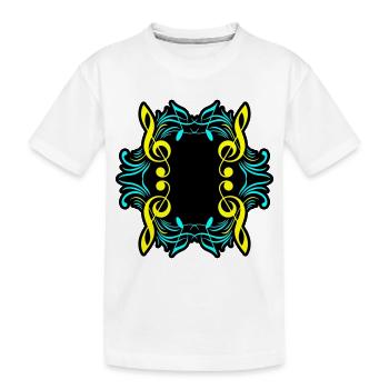Clé de symbole de notes de musique - T-shirt bio Premium Enfant - blanc - Devant