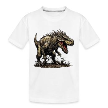Dinosaure / Animal / Préhistorique / Reptile / Garçons - T-shirt bio Premium Enfant - blanc - Devant