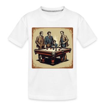 Billardtisch / Billiardkugel / 8 Ball / Pool / Kö - Kinder Premium Bio T-Shirt - Weiß - Vorne