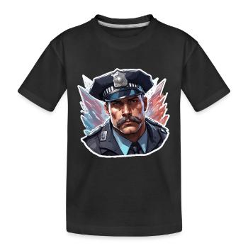 Police / Operations / Profession / Job / Emergency Forces - Kids' Premium Organic T-Shirt - black - Front