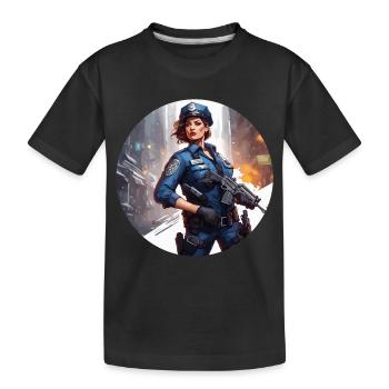 Police / Opérations / Profession / Emploi / Forces d’urgence - T-shirt bio Premium Enfant - noir - Devant