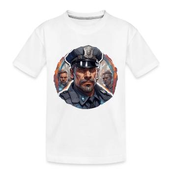 Police / Opérations / Profession / Emploi / Forces d’urgence - T-shirt bio Premium Enfant - blanc - Devant