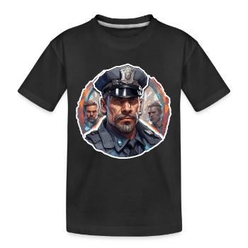 Police / Operations / Profession / Job / Emergency Forces - Kids' Premium Organic T-Shirt - black - Front