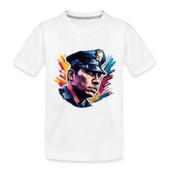 Police / Opérations / Profession / Emploi / Forces d’urgence - T-shirt bio Premium Enfant - blanc - Devant