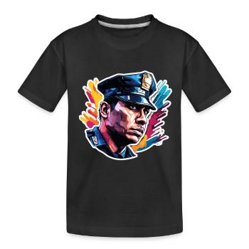 Police / Opérations / Profession / Emploi / Forces d’urgence - T-shirt bio Premium Enfant - noir - Devant
