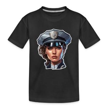 Police / Opérations / Profession / Emploi / Forces d’urgence - T-shirt bio Premium Enfant - noir - Devant