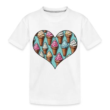 Eiscreme / Sorbet / Gelato / Sommer / Sonne - Kinder Premium Bio T-Shirt - Weiß - Vorne