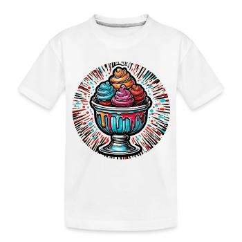 Eiscreme / Sorbet / Gelato / Sommer / Sonne - Kinder Premium Bio T-Shirt - Weiß - Vorne
