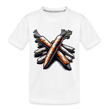 Lebensmittel / Gemüse / Markt / Vitamine / Design - Kinder Premium Bio T-Shirt - Weiß - Vorne