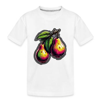 Lebensmittel / Obst / Markt / Vitamine / Design - Kinder Premium Bio T-Shirt - Weiß - Vorne