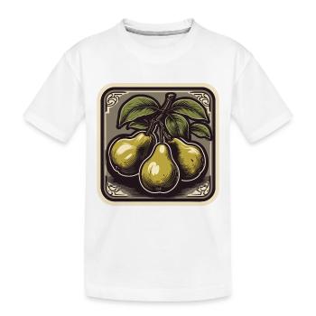 Lebensmittel / Obst / Markt / Vitamine / Design - Kinder Premium Bio T-Shirt - Weiß - Vorne