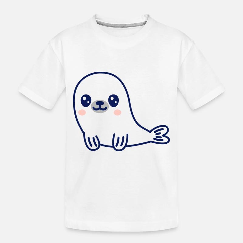 Robbe - Kinder Premium Bio T-Shirt - Weiß