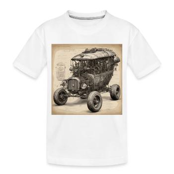 Plan / Sépia / Vintage / Rétro / Voiture - T-shirt bio Premium Enfant - blanc - Devant
