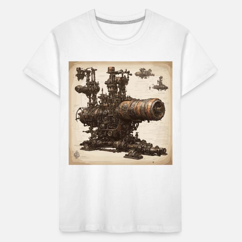 Plan / Sépia / Vintage / Rétro / Machine T-shirt bio Premium Enfant