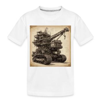 Plan / Sépia / Vintage / Rétro / Pelle - T-shirt bio Premium Enfant - blanc - Devant