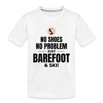 Pieds nus Ski nautique Sports extrêmes Pieds nus - T-shirt bio Premium Enfant - blanc - Devant