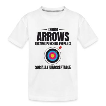 Archery Targets Archer Bullseye Shooting Sport - Kids' Premium Organic T-Shirt - white - Front