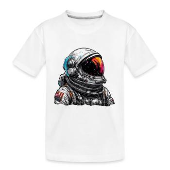 Astronaute / Espace / Vaisseau spatial / Vaisseau spatial / Lune - T-shirt bio Premium Enfant - blanc - Devant