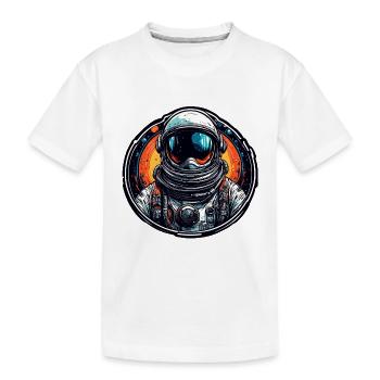 Astronaute / Espace / Vaisseau spatial / Vaisseau spatial / Lune - T-shirt bio Premium Enfant - blanc - Devant