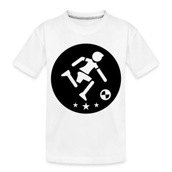Joueur de football Joueur de football - T-shirt bio Premium Enfant - blanc - Devant