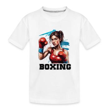 Boxer / Sport / Kampf / Arena / Boxring / Fäuste - Kinder Premium Bio T-Shirt - Weiß - Vorne