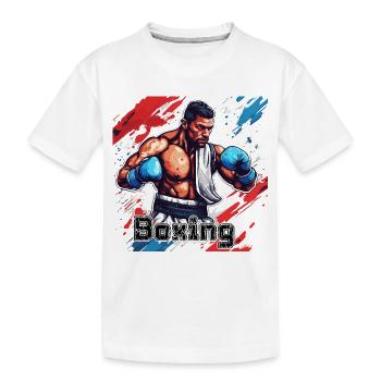 Boxer / Sport / Kampf / Arena / Boxring / Fäuste - Kinder Premium Bio T-Shirt - Weiß - Vorne