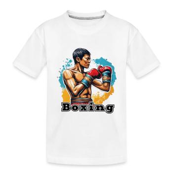 Boxer / Sport / Kampf / Arena / Boxring / Fäuste - Kinder Premium Bio T-Shirt - Weiß - Vorne