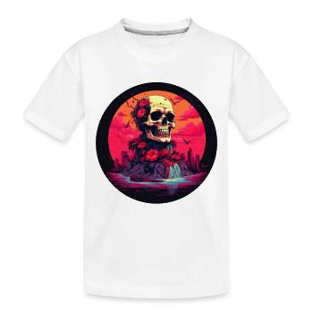 Crâne dans les mers du Sud - T-shirt bio Premium Enfant - blanc - Devant
