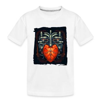 The heart, the engine of life - Kids' Premium Organic T-Shirt - white - Front