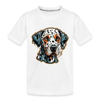 Dalmatien / Chien / Animal / Animal de compagnie / Aboiement - T-shirt bio Premium Enfant - blanc - Devant