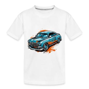 Car / Vehicle / Passenger Car / Mobile / Old Timer / Driving - Kids' Premium Organic T-Shirt - white - Front