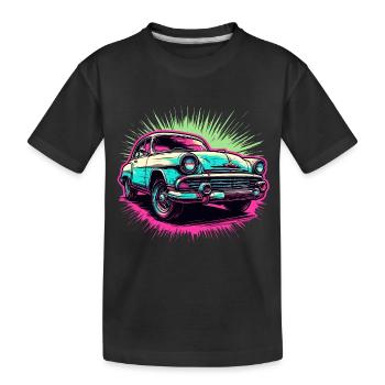 Car / Vehicle / Passenger Car / Mobile / Old Timer / Driving - Kids' Premium Organic T-Shirt - black - Front
