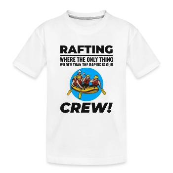 Rafting Team Raft Wildwasser Rafter Paddel Lustig - Kinder Premium Bio T-Shirt - Weiß - Vorne